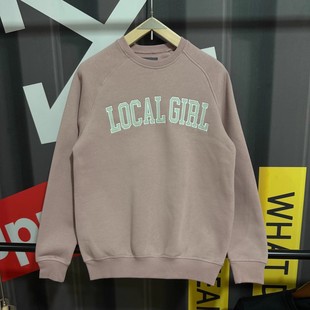 次品处理秋冬加绒圆领卫衣男落肩袖宽松版女oversize纯棉长袖情侣