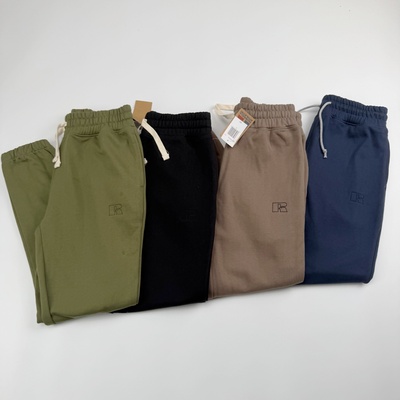 加绒裤子男款加厚罗素新款秋冬款男士显高运动裤秋季休闲束脚卫裤