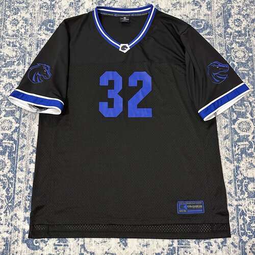 NCAA美式街舞风训练服男橄榄球服速干网眼宽松T恤数字号码V领短袖