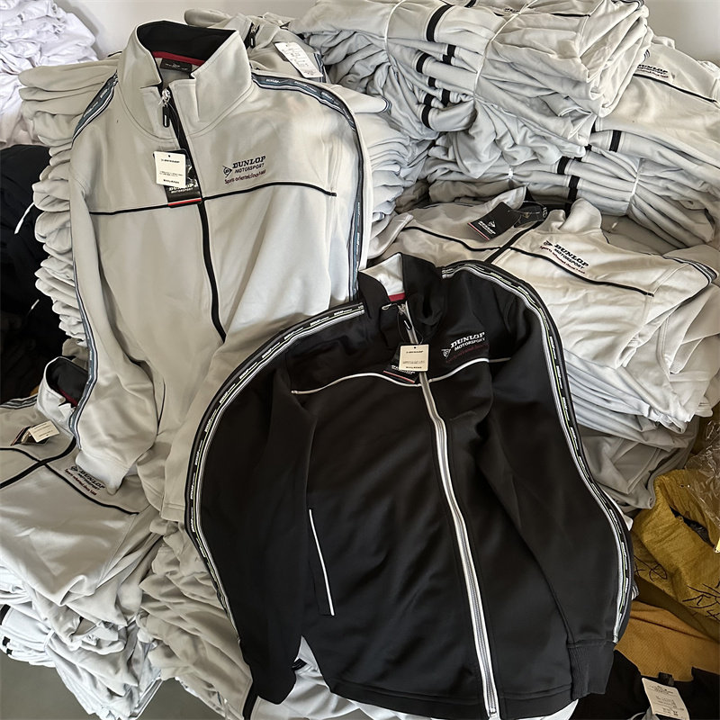 일본 패션 브랜드 던롭 모터스포츠 캐주얼 레트로 웨빙 지퍼 가디건 스포츠 속건성 스웨트셔츠 재킷