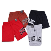 美单拳击运动男印花宽松休闲五分裤 针织毛圈健身跑步短裤