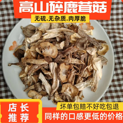 碎鹿茸菇袋装实惠无硫熏菌香浓郁