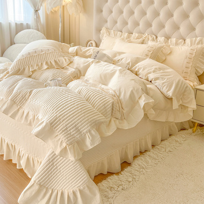 轻奢高档奶油风全棉床上四件套