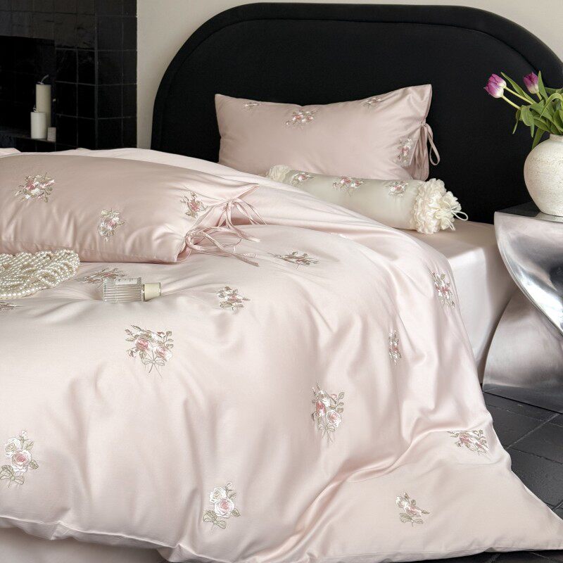 浪漫少女心全棉长绒棉四件套玫瑰