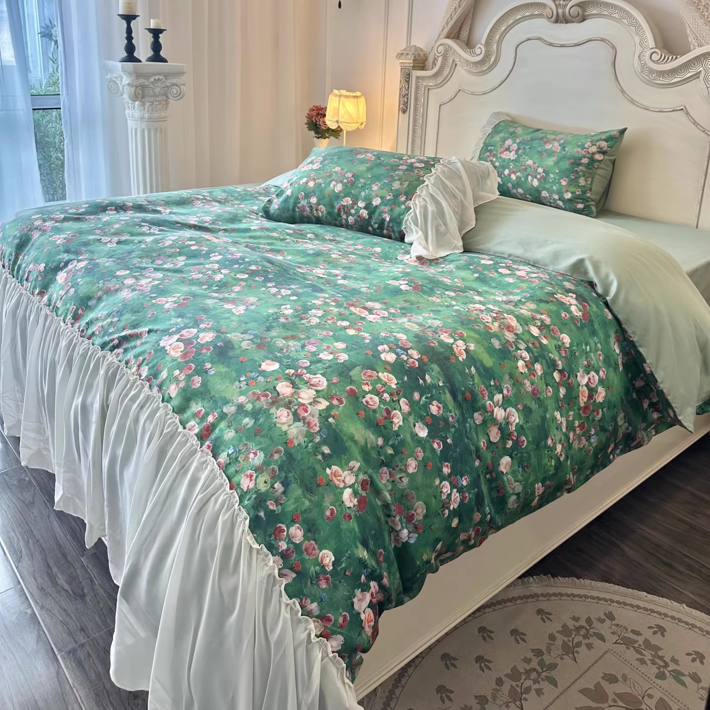 法式浪漫少女心复古天丝棉四件套