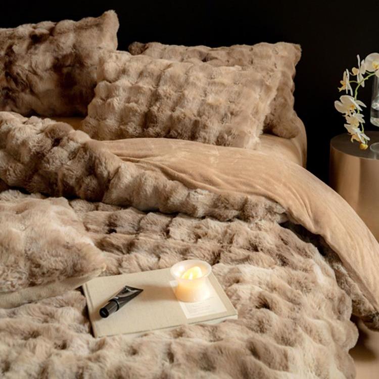 高级感被套双面绒珊瑚牛奶绒床单