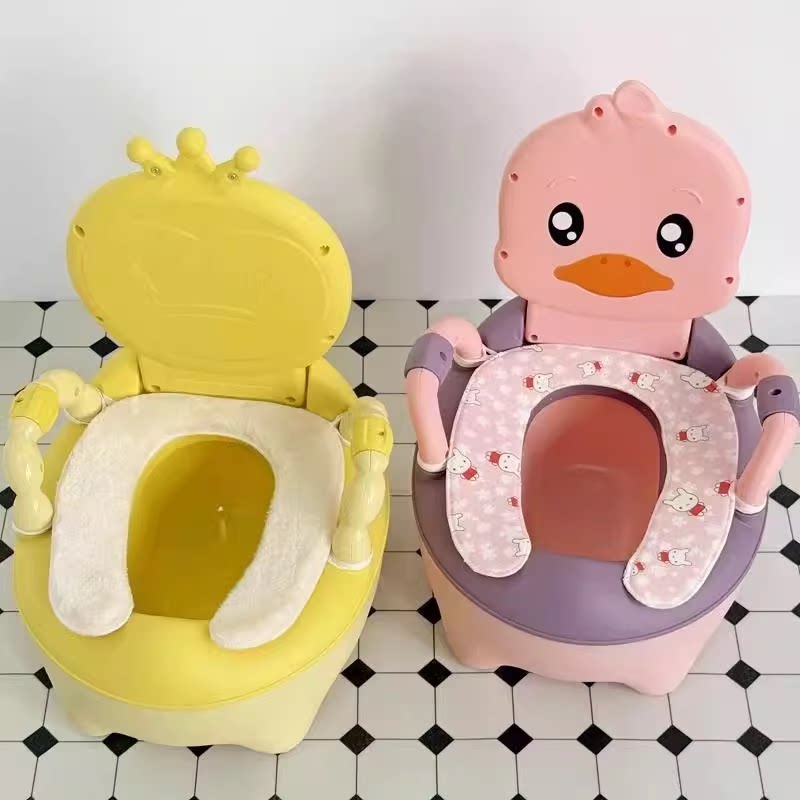 儿童马桶坐垫冬保暖毛绒棉套圈小孩加厚婴儿便器实用舒适款粘贴式