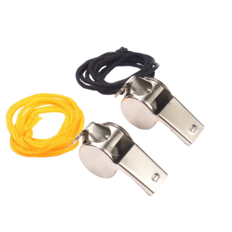 裁判不锈钢金属口哨高音质耐用便携运动哨子带挂绳体育器材设计