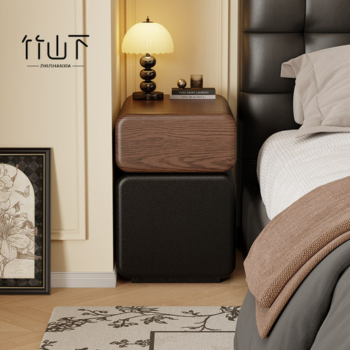 【进口实木】小型床头柜