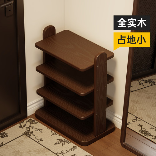 【中古风】全实木鞋架小户型适配