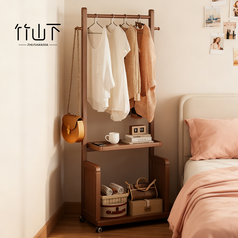 实木落地挂衣架卧室家用
