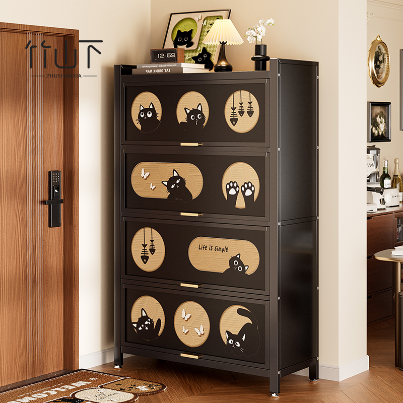 竹山下印花碳钢鞋柜层高可调节