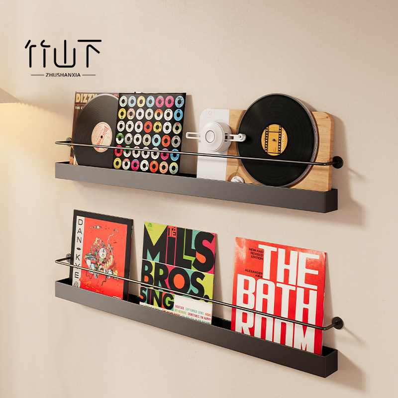 墙上置物架壁挂式书架一字板沙发背景墙电视客厅展示架墙面杂志架