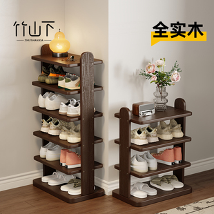 实木鞋架子家用门口多层结实耐用入户省空间收纳架玄关角落置物架
