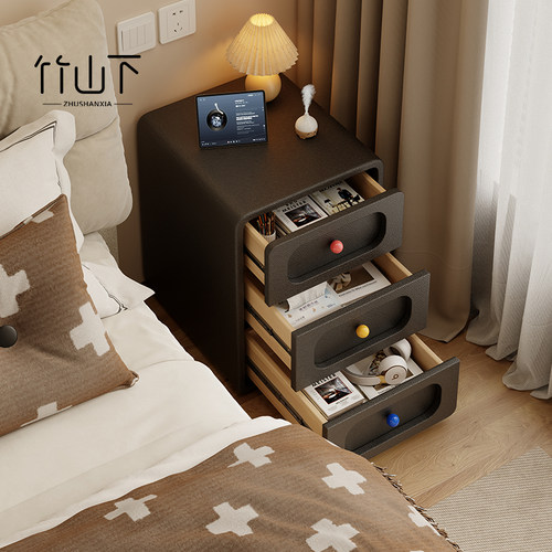 实木床头柜家用卧室2025新款床侧边小型现代简约高级感收纳置物柜