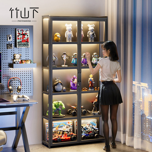 2024新款带锁带灯手办展示柜