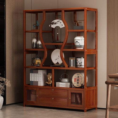 大容量收纳与展示兼顾博古架