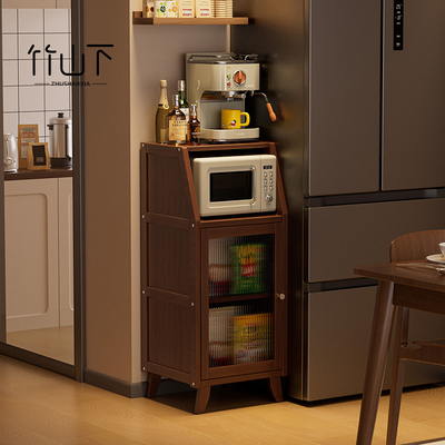 【进口实木】实木靠墙一体餐边柜