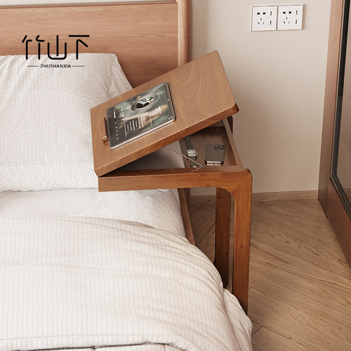 【进口实木】可移动床边小桌子