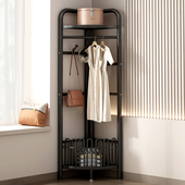 挂衣架落地卧室金属转角衣帽架落地式 入户客厅网红衣服置物架