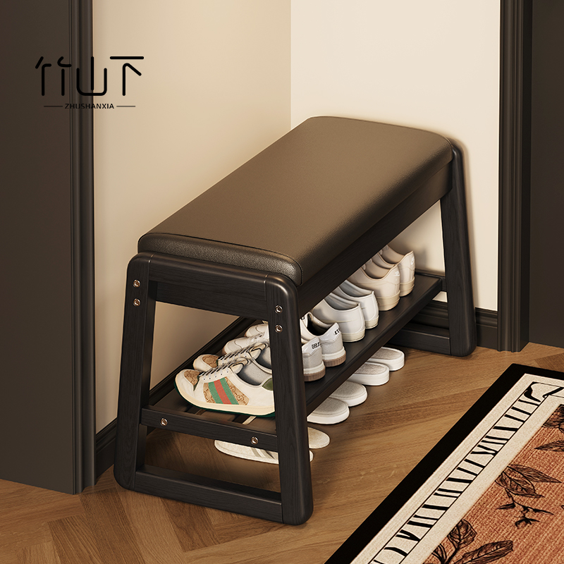 换鞋凳门口家用穿鞋凳实木入户门鞋柜坐凳一体可坐可收纳玄关鞋凳