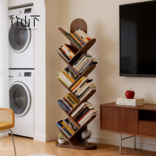 实木书架展示柜家用客厅夹缝书柜电视墙边柜靠墙窄立柜客厅陈列柜