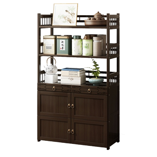 茶架子置物架实木茶叶收纳柜客厅小型博古架茶叶展示柜茶室茶具架