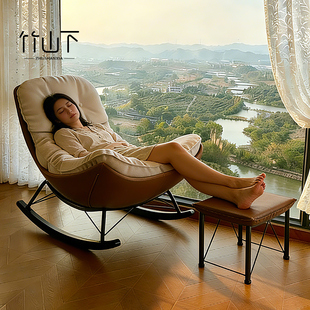 摇摇椅躺椅休闲阳台懒人椅家用可睡觉晒太阳坐睡两用单人沙发摇椅