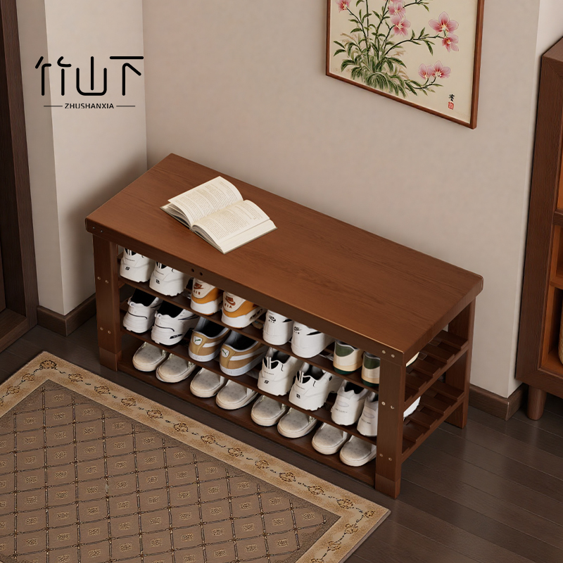 换鞋凳门口家用高级入户鞋柜可坐凳子一体鞋架结实耐用玄关穿鞋凳