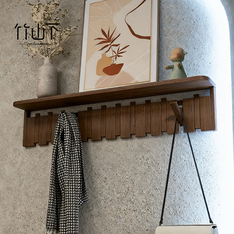 钢琴键挂衣架墙上壁挂玄关置物架