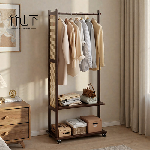 【中式美学】实木可移动衣帽架