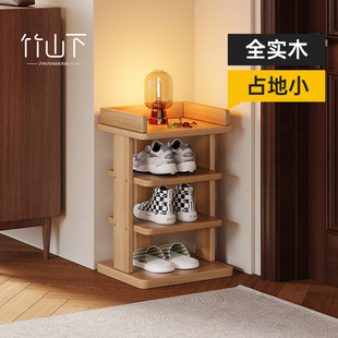 实木鞋架子家用门口多层小户型小窄入户门楼道不占地方儿童置物架