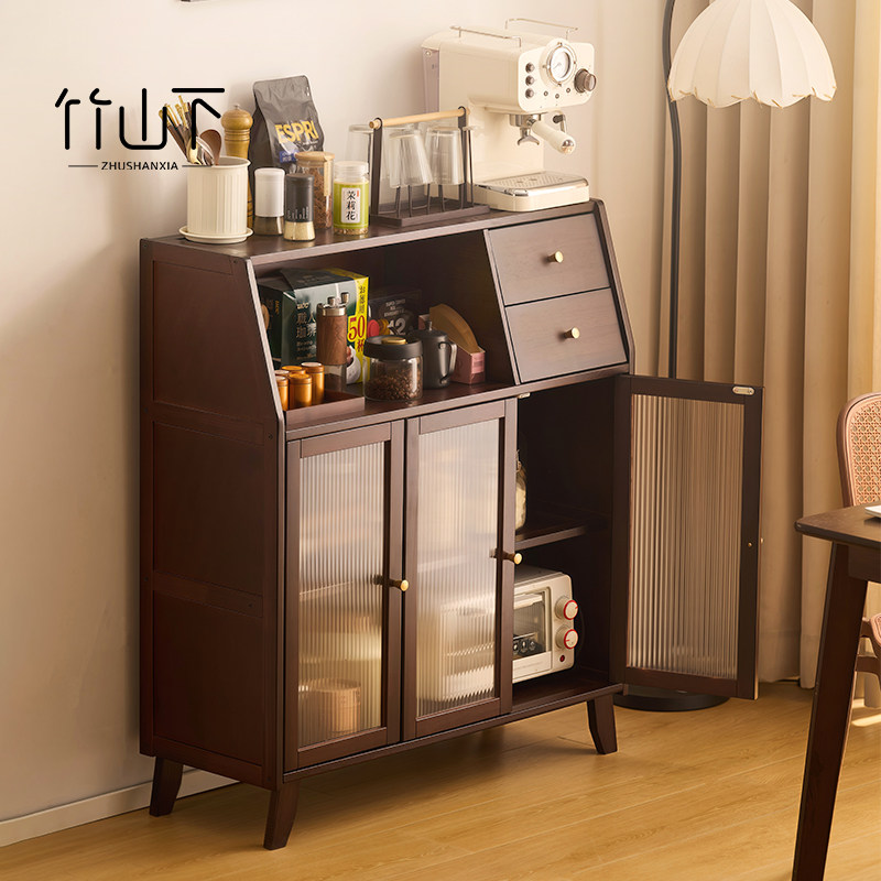 餐边柜靠墙一体储物柜客厅收纳柜2025新款置物柜咖啡柜实木茶水柜,住宅家具,餐边柜,淘宝优惠券,粉丝福利购,淘宝优惠卷