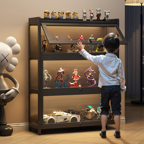 儿童房收纳柜实木置物架