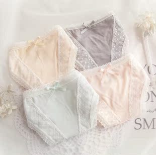 N567舒适女士中腰人棉高弹丝面料柔软轻薄透气包臀女生内裤