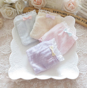 女式 短裤 中低腰纯棉蕾丝边透气无痕有大码 K127舒适女士内裤