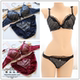T08日系蕾丝文胸套装 性感深V小胸内衣三角短裤 带钢圈70A75A75B80B