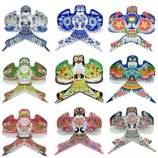 潍坊传统非遗纸鸢儿童手持风筝舞蹈道具宝宝周岁婚庆装 饰拍摄道具