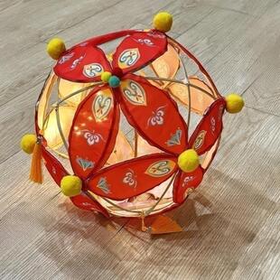 非遗竹编绣球花灯diy材料手工自制滚灯古风汉服装饰舞蹈拍摄道具