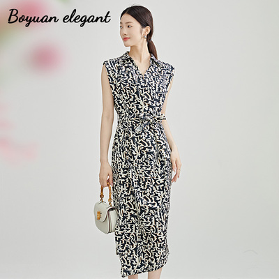 高级感无袖修身显瘦连衣裙女