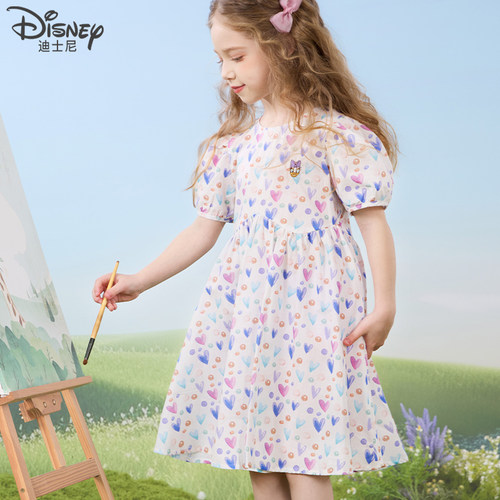 迪士尼碎花裙夏季连衣裙