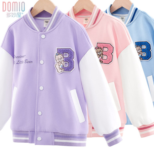 女童春秋外套新款卫衣棒球服