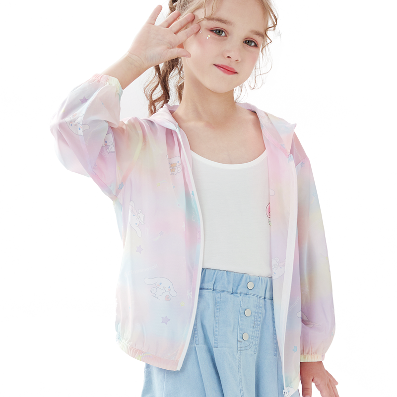 玉桂狗女童防晒衣儿童皮肤衣薄外套夏装防紫外线童装空调服开衫