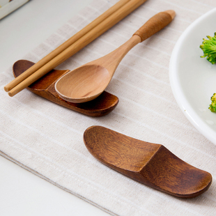 粟家 日式木质筷架家用餐具收纳架 厨房勺子筷子托托筷枕筷子架