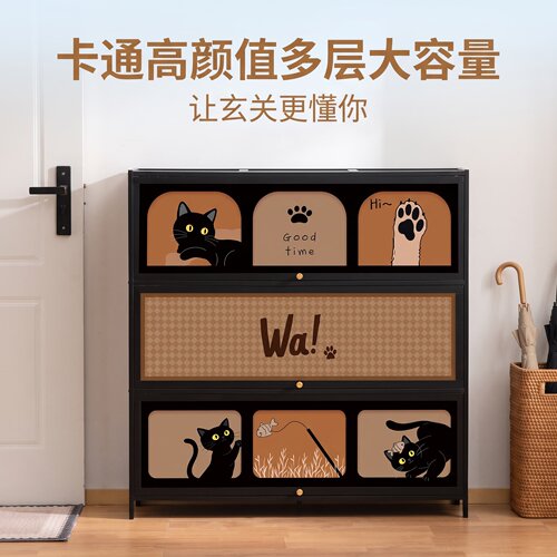 用鞋柜门口入户鞋架一体门外走廊