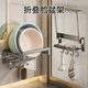 可折叠脸盆架太空铝免打孔壁挂式 宿舍厨房卫生间浴室盆架盆子收纳