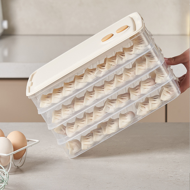 可计时装饺子云吞收纳盒食品级