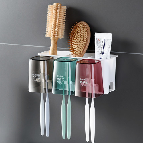 免打孔漱口杯架卫生间漱口杯架