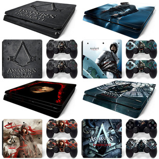 PS4 Slim 游戏机全身贴纸   skin sticker 时尚个性卡通贴膜手柄