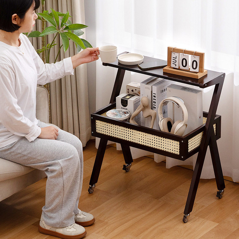 家用客厅可移动小推车沙发移动边几小茶几角几简约带轮茶几实木,住宅家具,移动边几/推车,淘宝优惠券,粉丝福利购,淘宝优惠卷